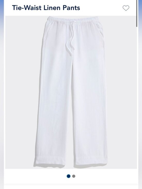 Vineyard Vines Pants - Vineyard Vines White Linen Tie-Waist Wide Leg Pants Medium Coastal Beach NWOT